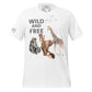 Wild and Free - Watercolor Wildlife White Motivational Men's T-Shirt