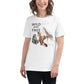 Wild and Free - Watercolor Wildlife White Motivational Women’s T-Shirt Lifestyle