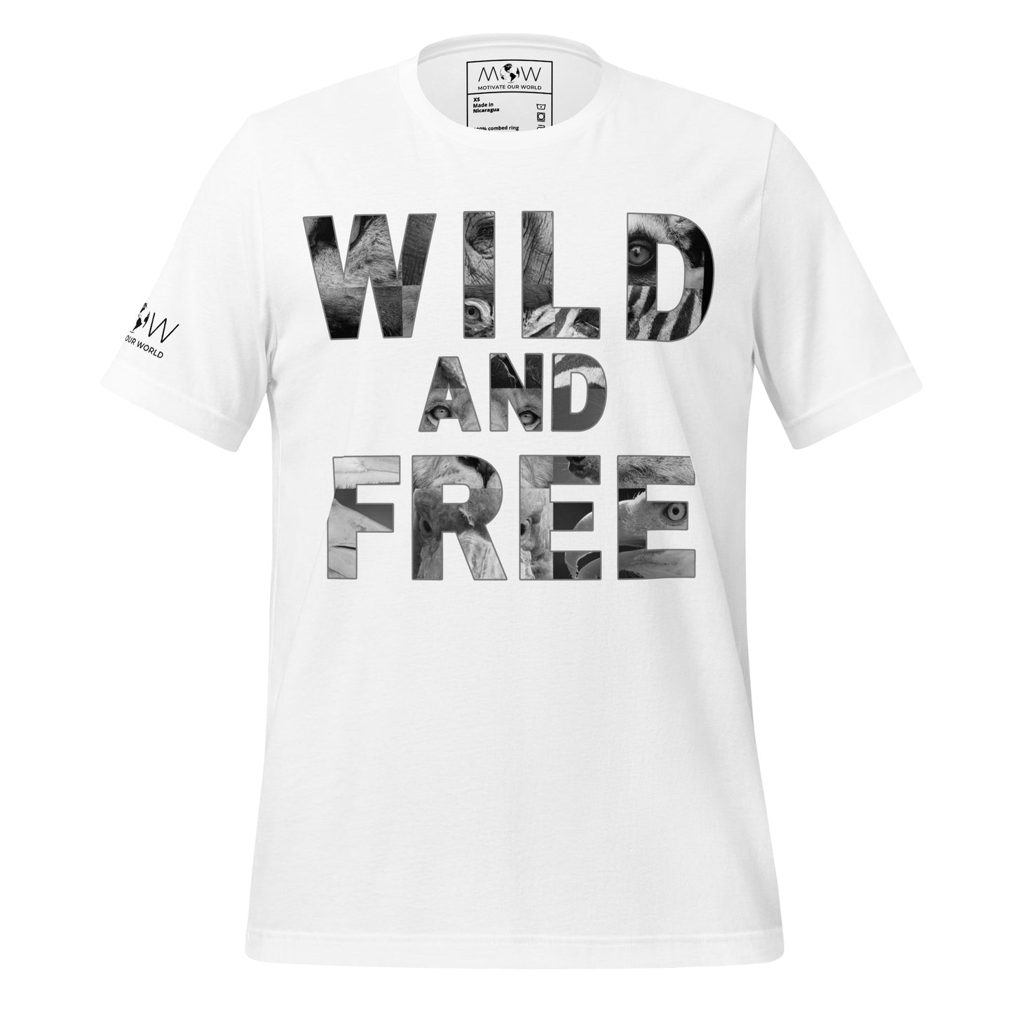 Wild and Free White Motivational Men's T-Shirt