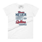 "Winners Never Quit and Quitters Never Win" Women’s Motivational White T-Shirt