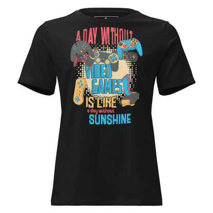 Without Video Games Black Motivational Women’s T-Shirt