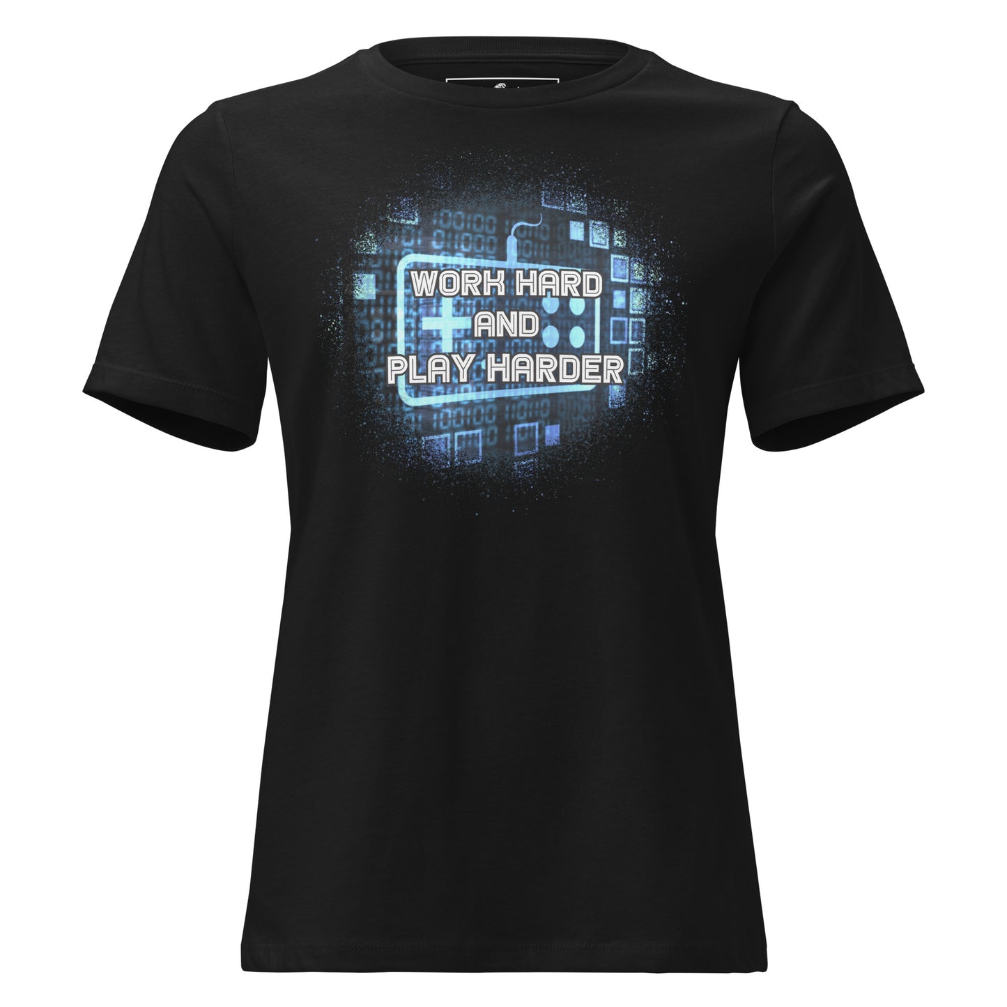 Work Hard And Play Harder Black Motivational Women’s T-Shirt