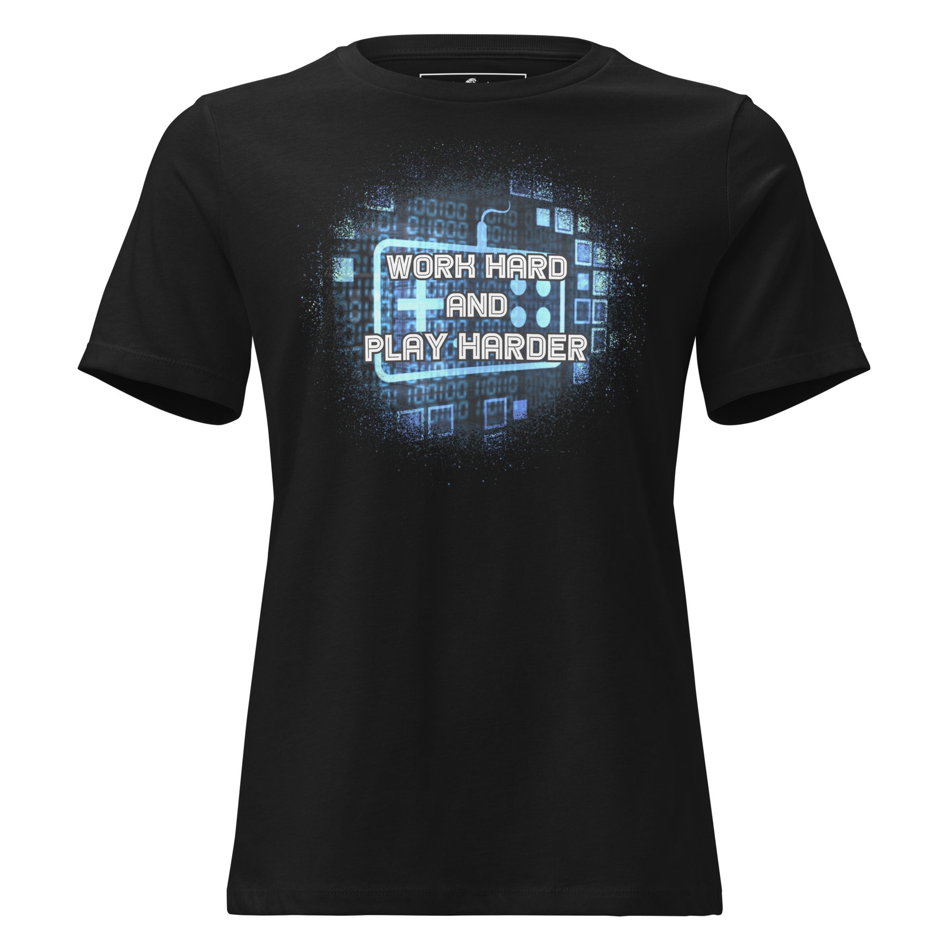 Work Hard And Play Harder Black Motivational Women’s T-Shirt
