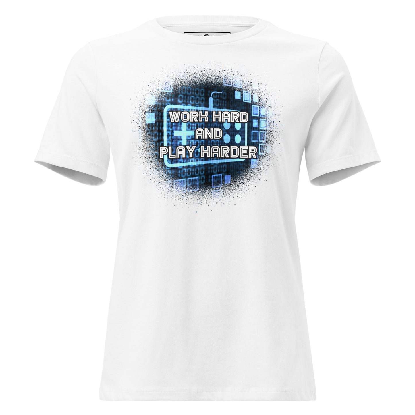 Work Hard And Play Harder White Motivational Women’s T-Shirt