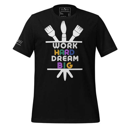 Work Hard Dream Big Black Motivational Men's T-Shirt