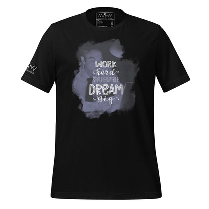Work Hard Stay Humble Dream Big II Men's Motivational Black T-Shirt