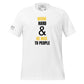 Work Hard and Be Nice Men's Motivational White T-Shirt