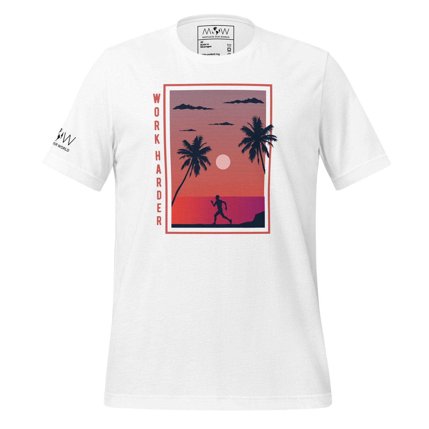 Work Harder III Men's Motivational White T-Shirt