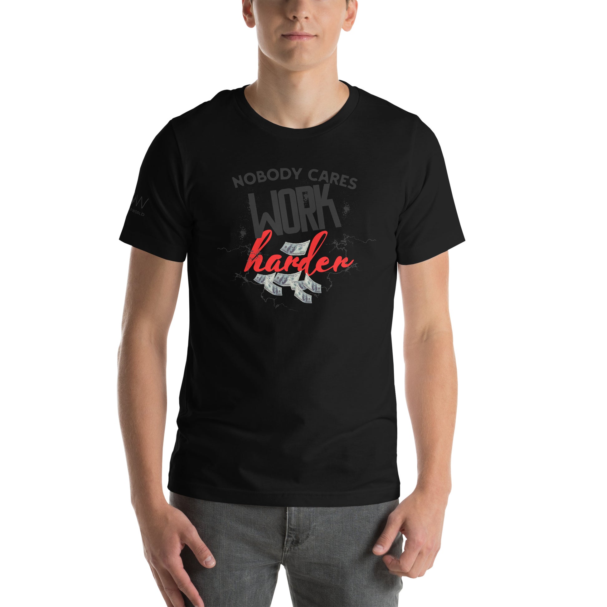 Work Harder Men's Motivational Black T-Shirt