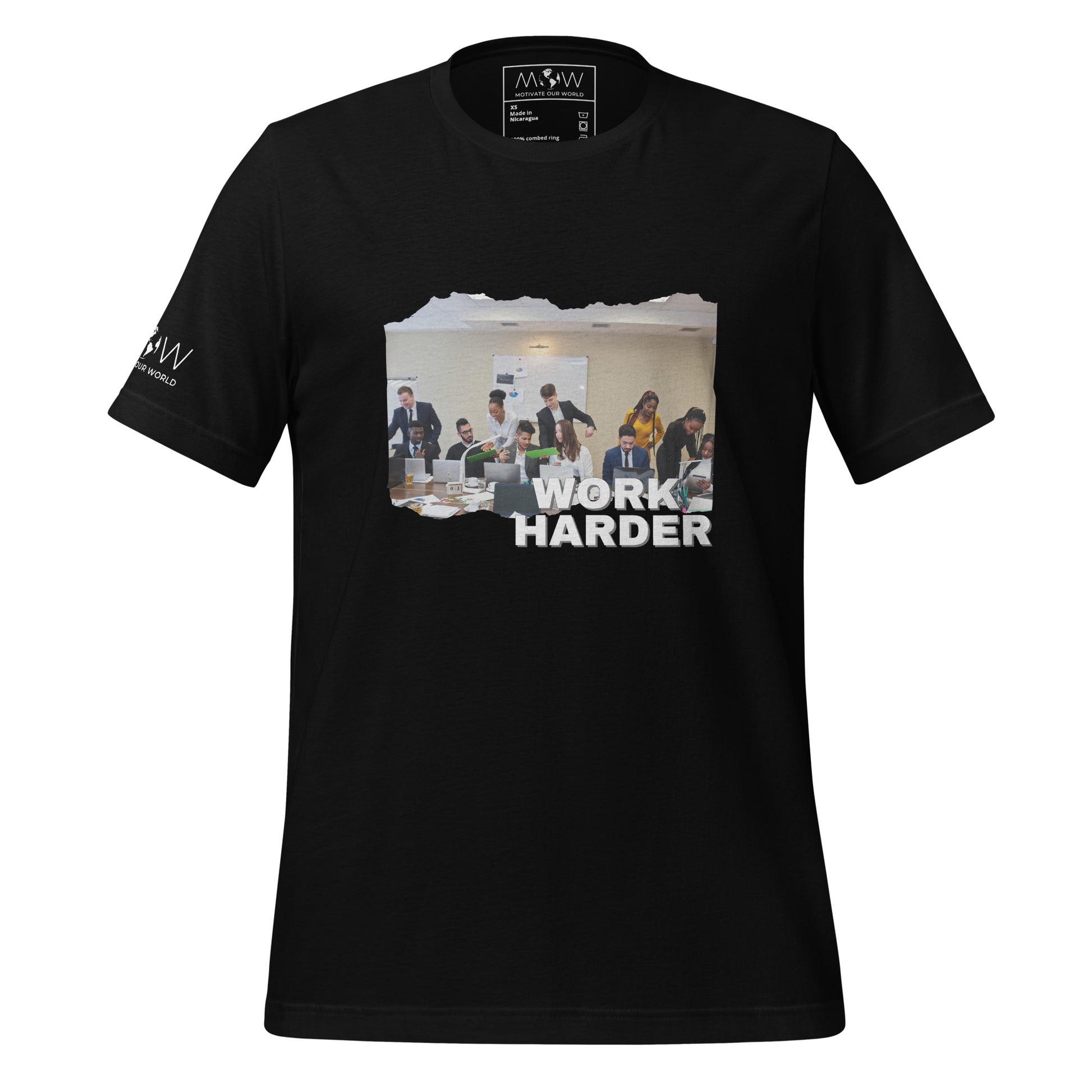 Work Harder Men's Motivational Black T-Shirt