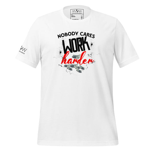 Work Harder Men's Motivational White T-Shirt