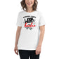 Work Harder White Motivational Women’s T-Shirt Lifestyle