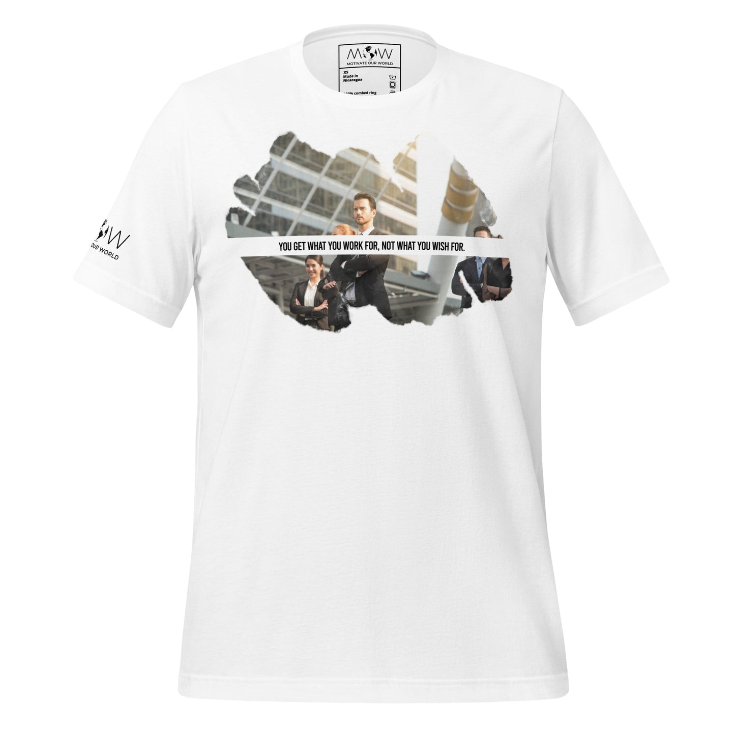 Work for It – Corporate Grind Edition White Motivational Men's T-Shirt