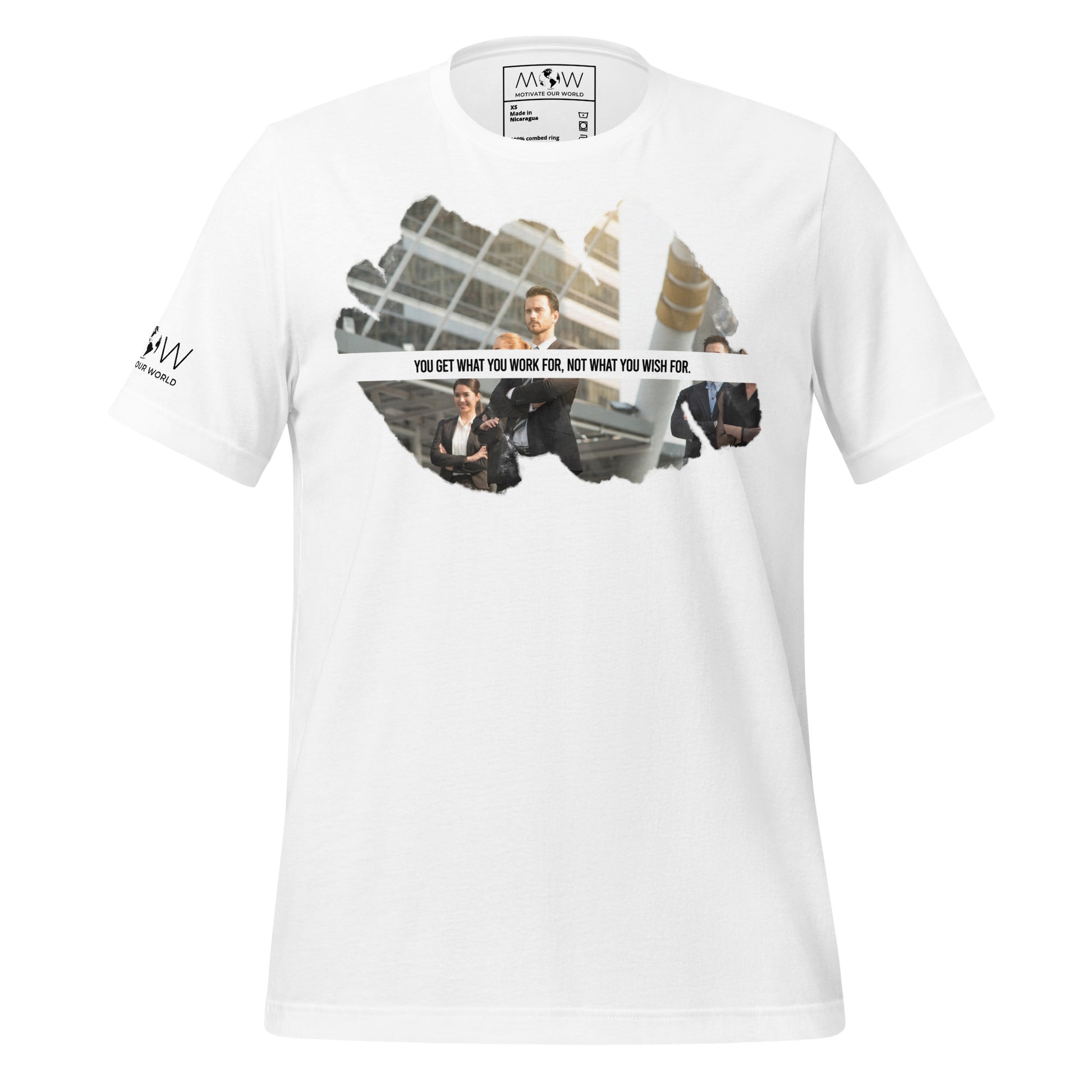 Work for It – Corporate Grind Edition White Motivational Men's T-Shirt