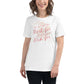 Work for It Floral White Motivational Women’s T-Shirt Lifestyle