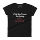 Worrying Won't Speed It Up Women’s Motivational Black T-Shirt