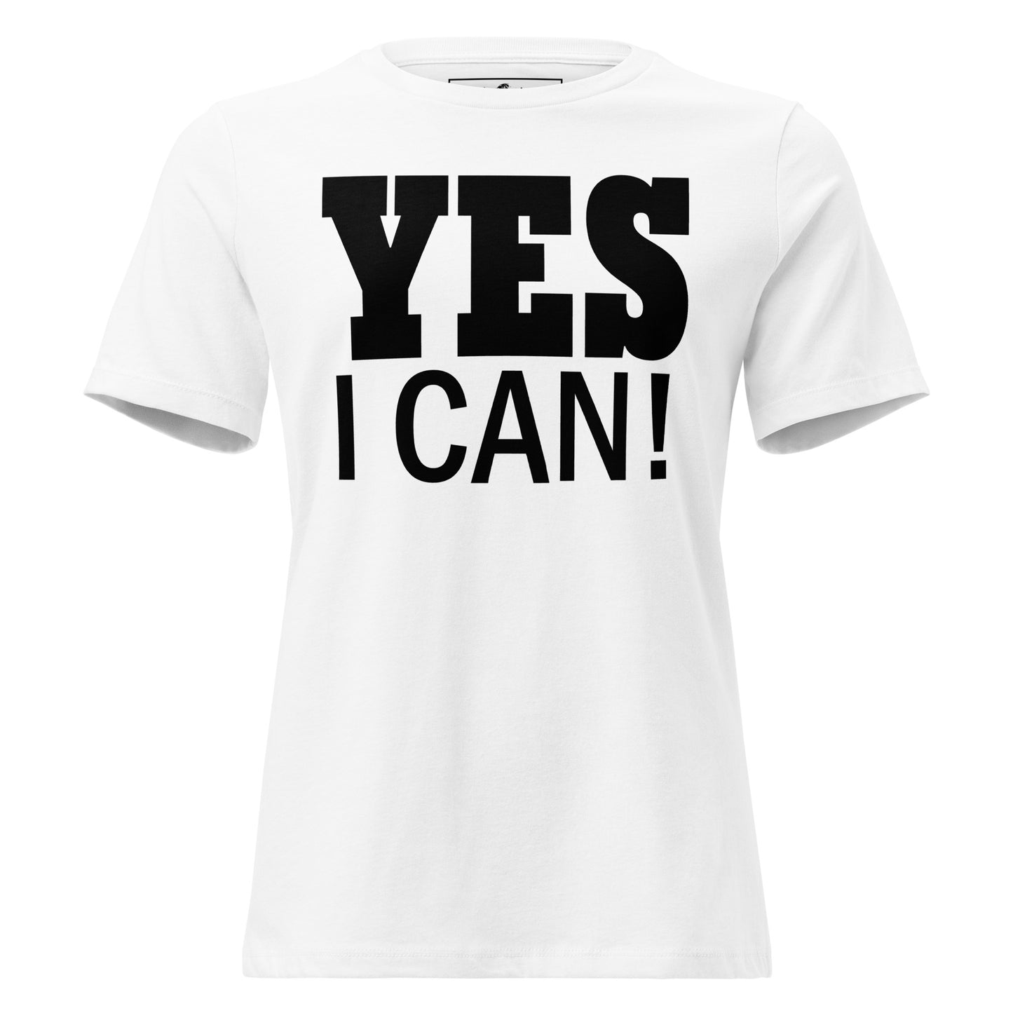 Yes I Can - Minimalist White Motivational Women’s T-Shirt