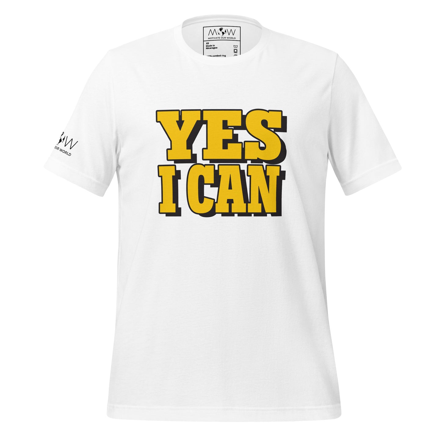 Yes I Can Men's Motivational White T-Shirt