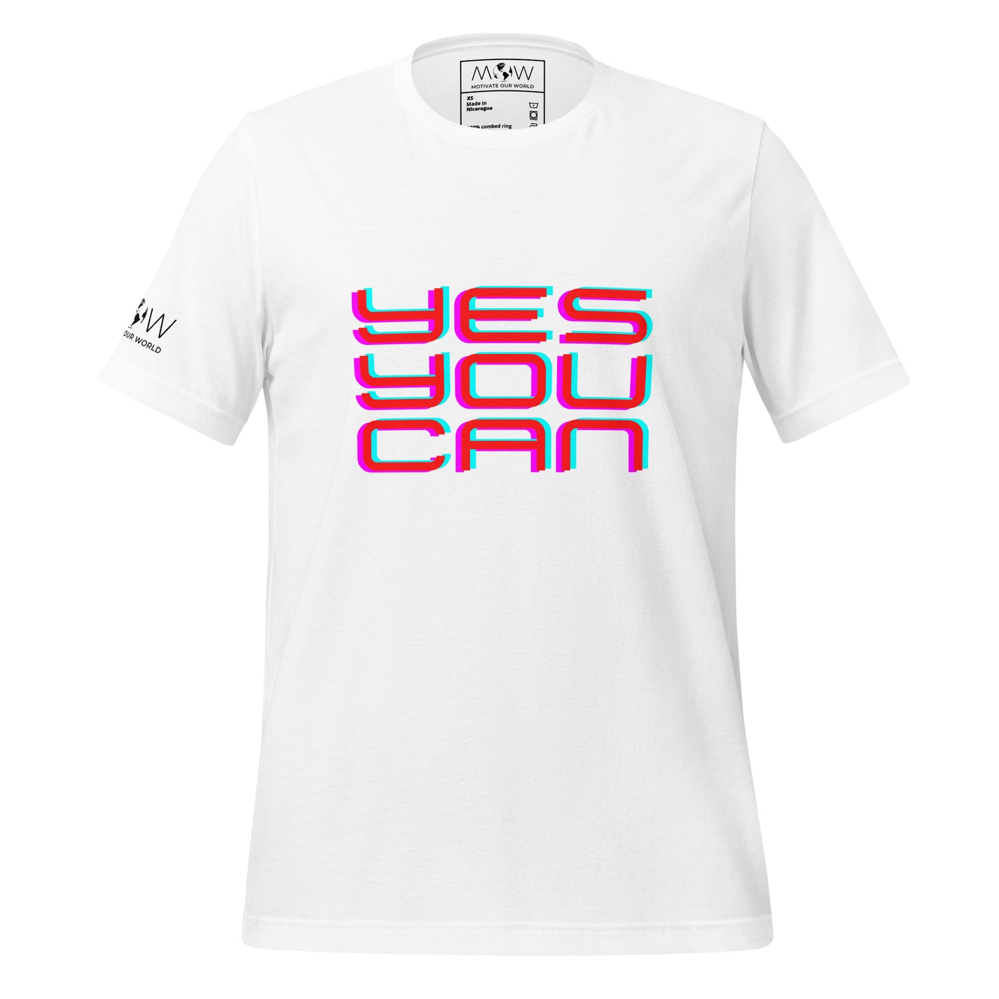 Yes You Can Men's Motivational White T-Shirt