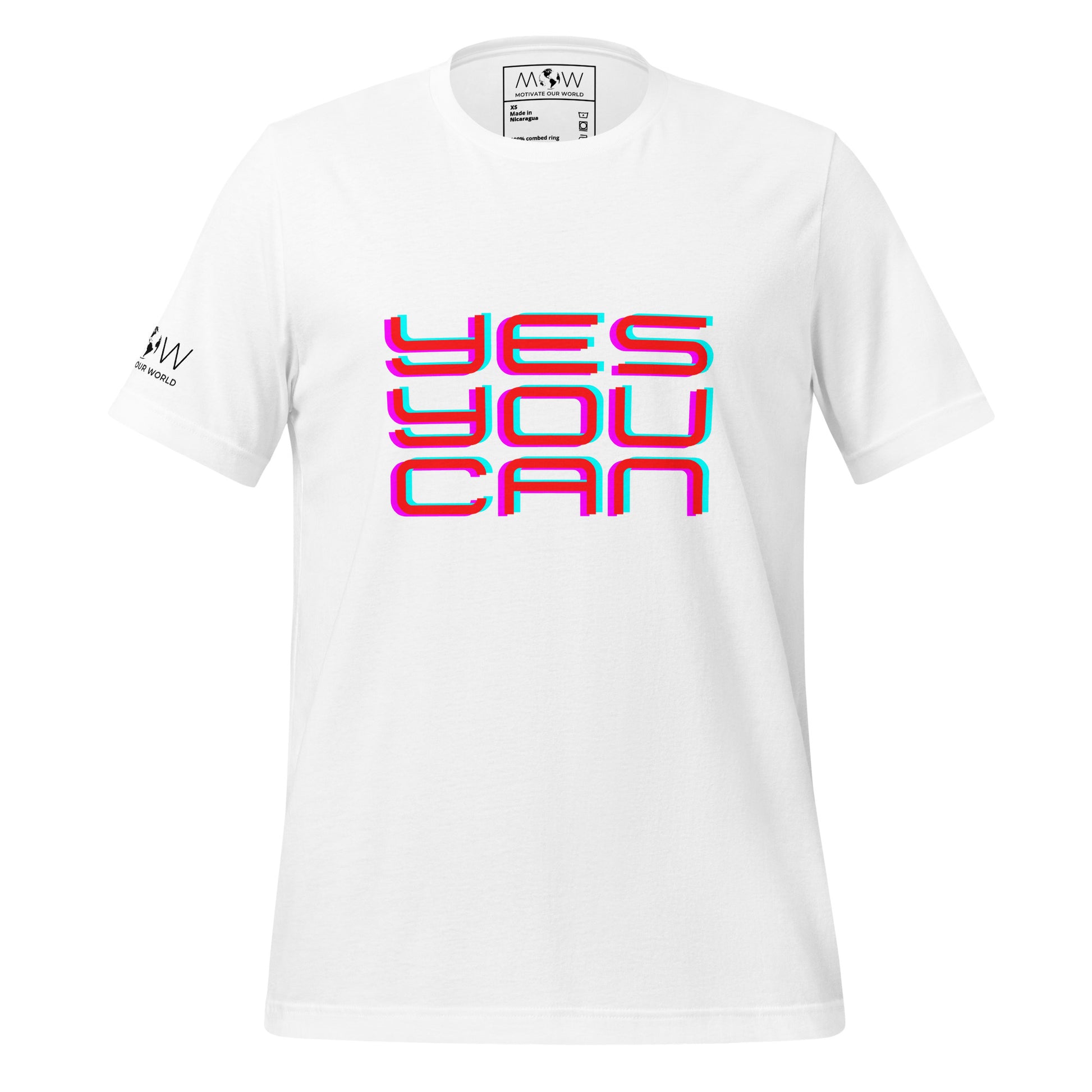 Yes You Can Men's Motivational White T-Shirt