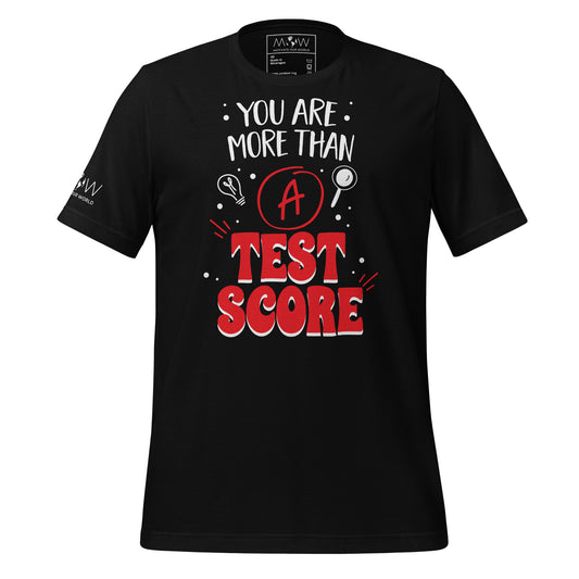 You Are More Than A Test Black Motivational Men's T-Shirt