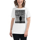 You Are Now Entering a Stress-Free Zone (Silhouette Design) White Motivational Women’s T-Shirt Lifestyle