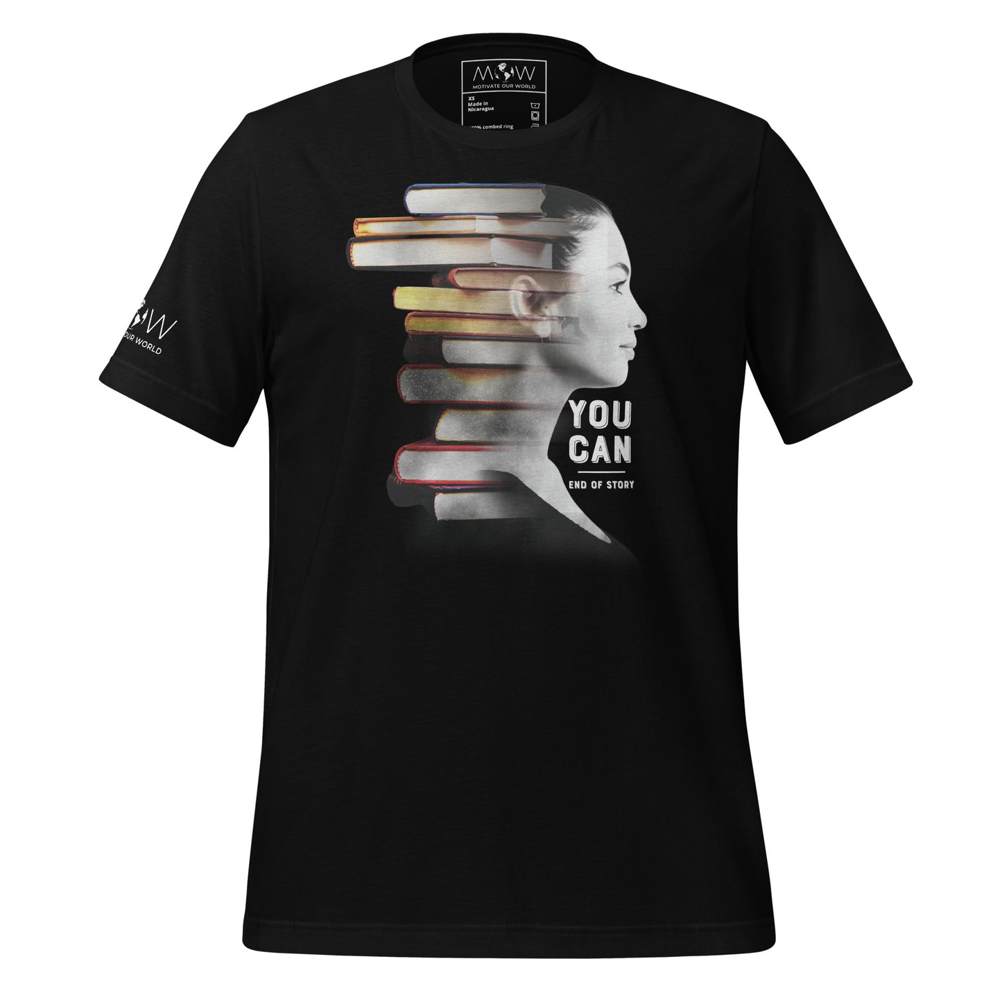 You Can. End of Story. Men's Motivational Black T-Shirt