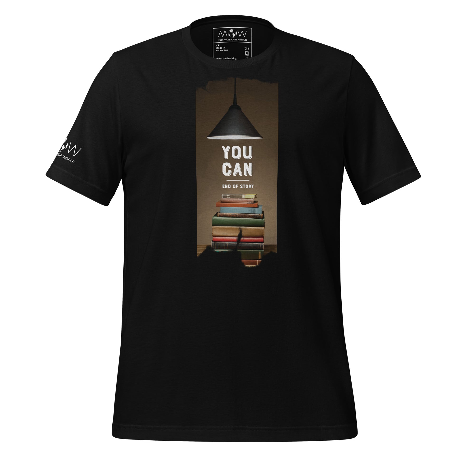 You Can. End of Story. Men's Motivational Black T-Shirt