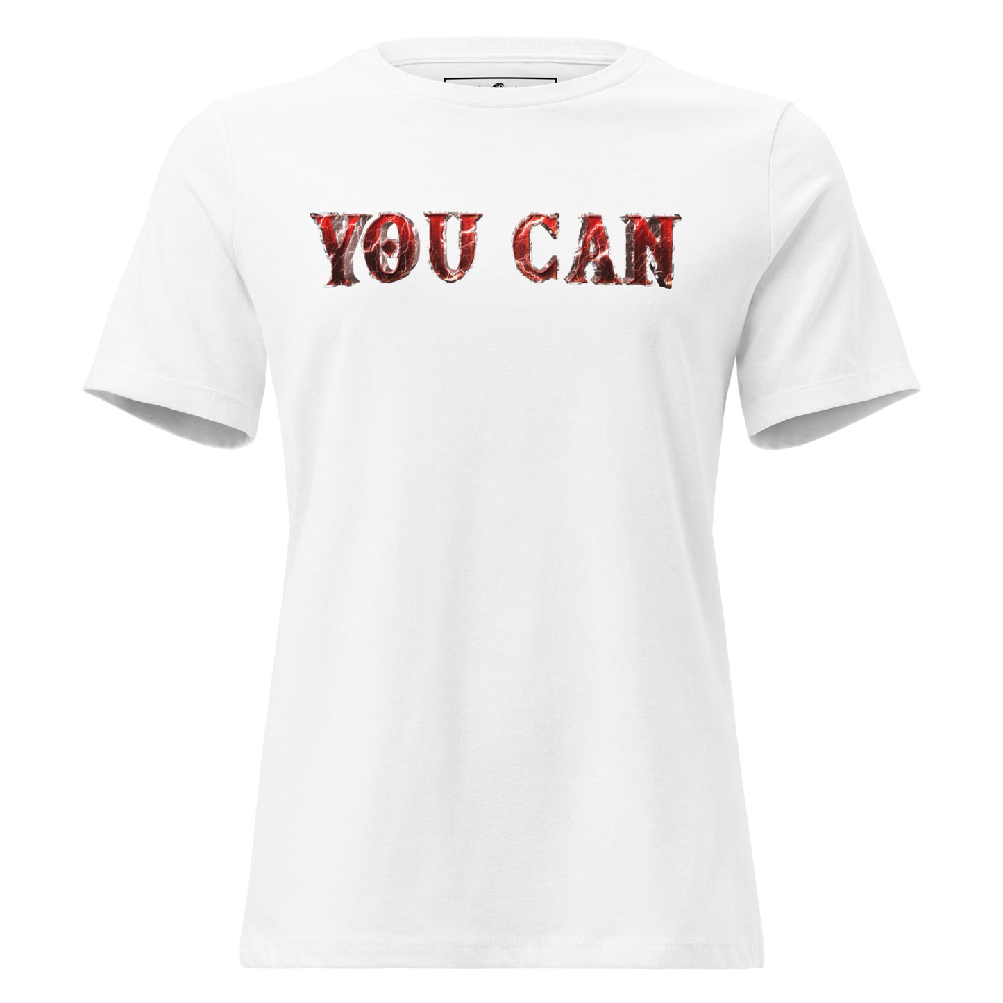You Can - Red Lightning Edition White Motivational Women’s T-Shirt
