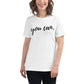You Can - Script White Motivational Women’s T-Shirt Lifestyle