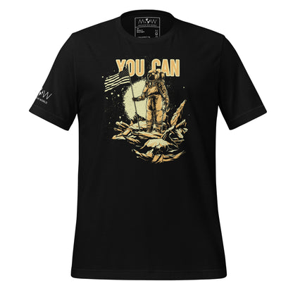 You Can Astronaut Men's Motivational Black T-Shirt