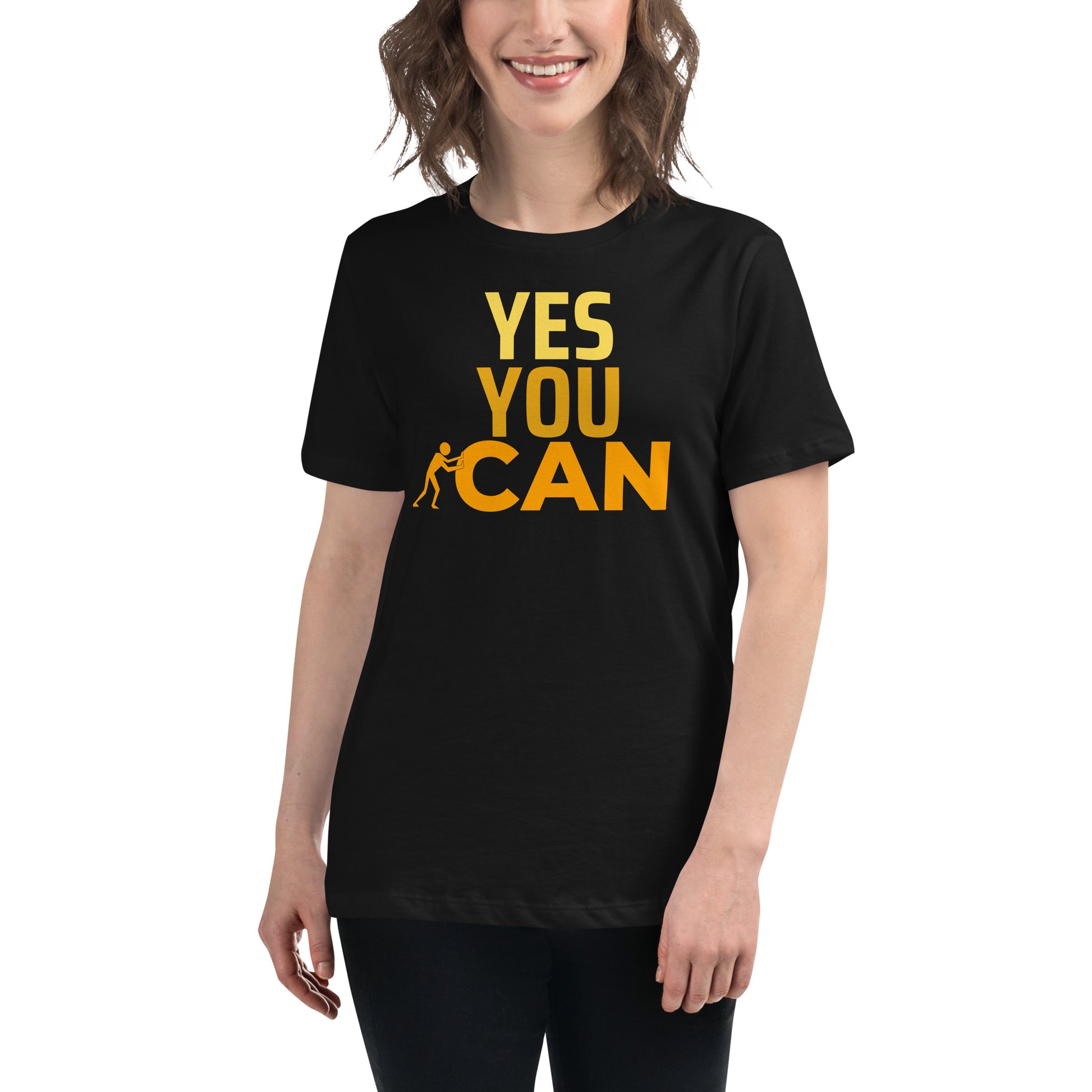 "You Can" Black Motivational Women’s T-Shirt