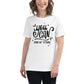 "You Can, End Of Story" Script White Motivational Women’s T-Shirt Lifestyle