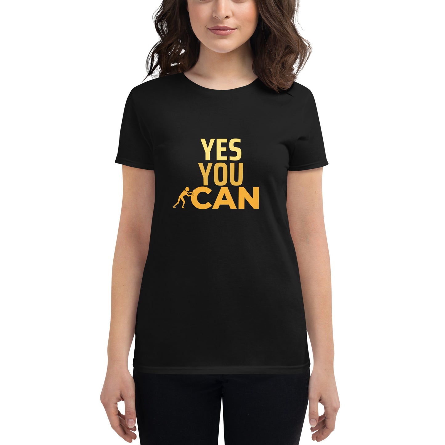 "You Can" Women's Motivational Black T-Shirt