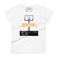 "You Get What You Focus On" Basketball Motivational Women’s Motivational White T-Shirt
