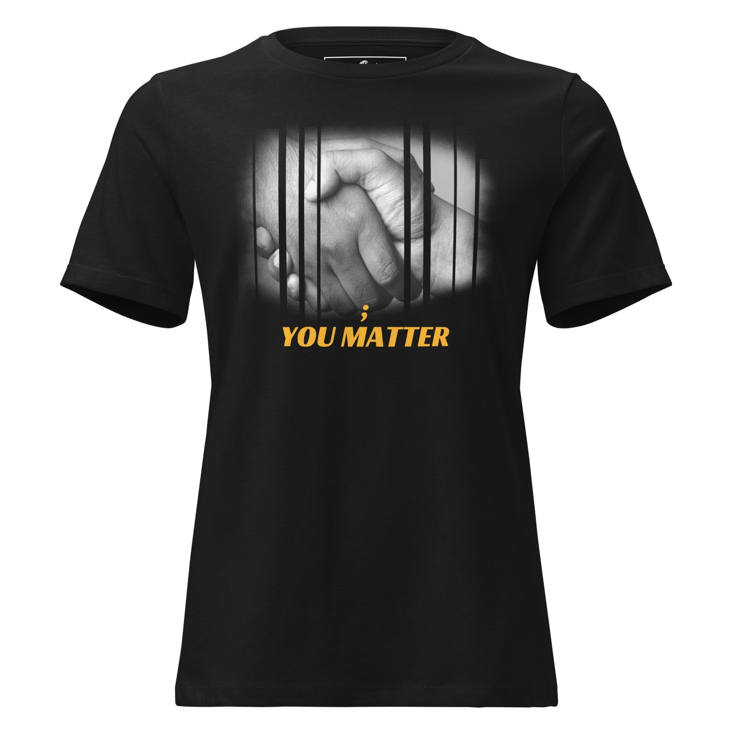 You Matter - Black and White Black Motivational Women’s T-Shirt