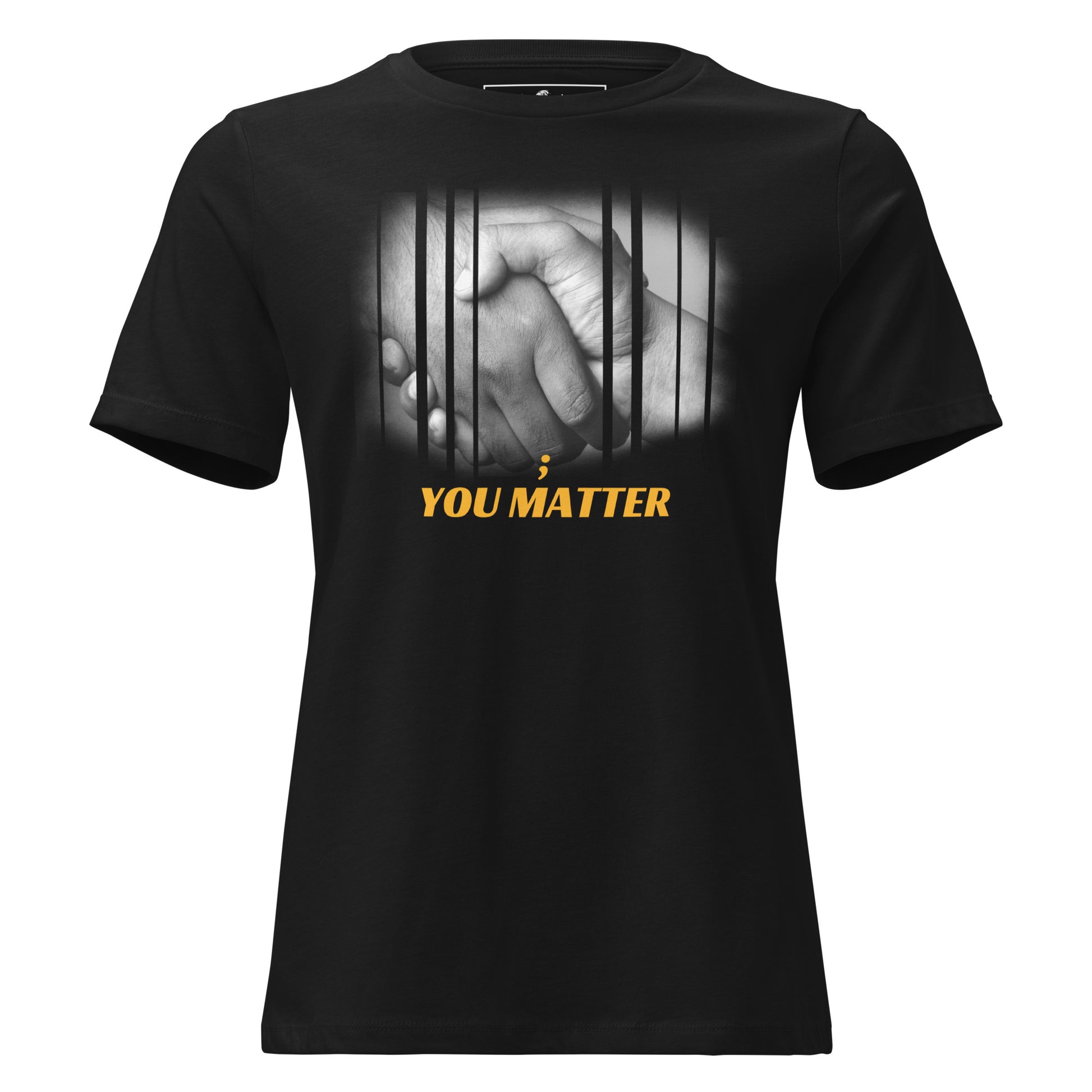 You Matter - Black and White Black Motivational Women’s T-Shirt