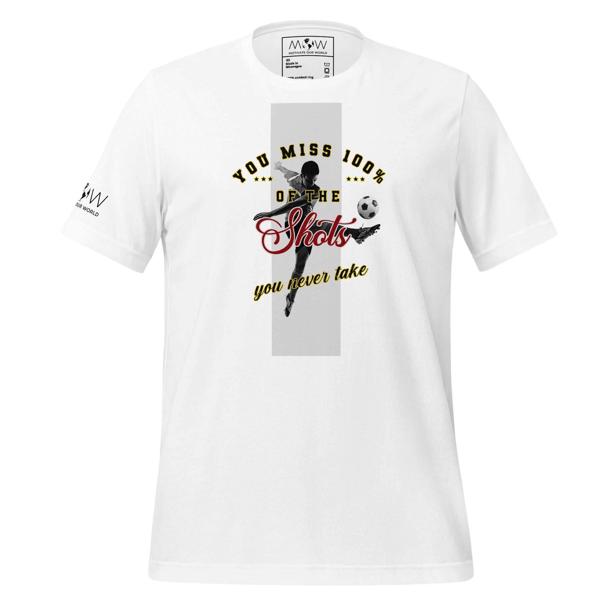 You Miss 100% of the Shots You Never Take Men's Motivational White T-Shirt