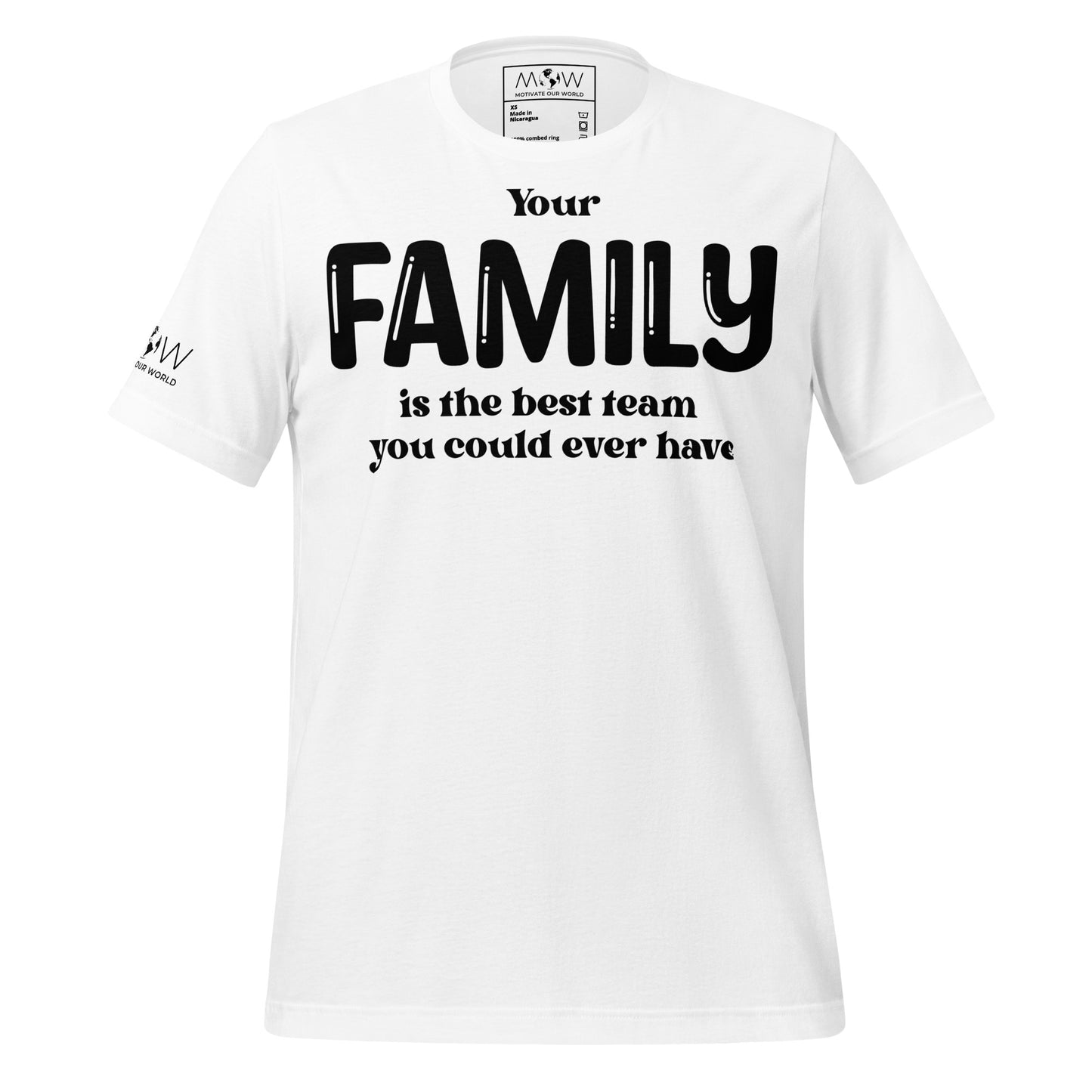 Your Family Is the Best Team – Classic Bold Edition White Motivational Men's T-Shirt Lifestyle