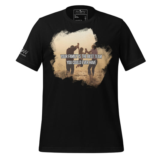 Your Family Is the Best Team – Coastal Joy Edition Black Motivational Men's T-Shirt
