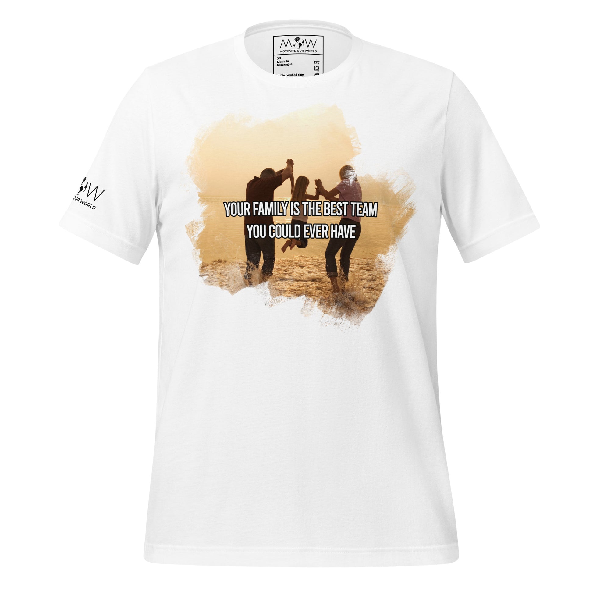 Your Family Is the Best Team – Coastal Joy Edition White Motivational Men's T-Shirt