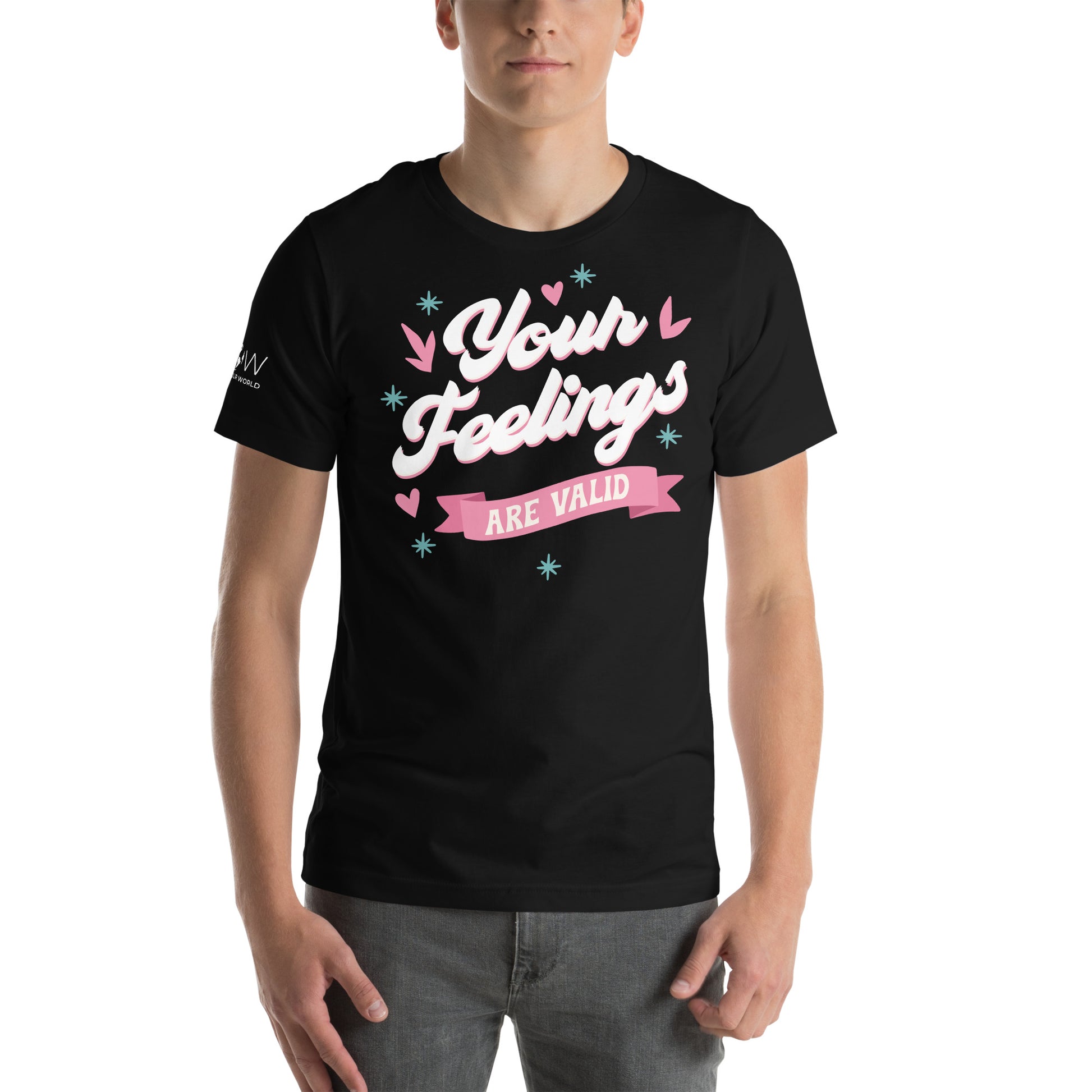 Your Feelings Are Valid - Classic Edition Black Motivational Men's T-Shirt Lifestyle