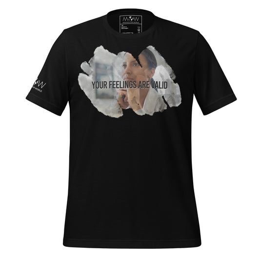 Your Feelings Are Valid - Empowerment Edition Black Motivational Men's T-Shirt
