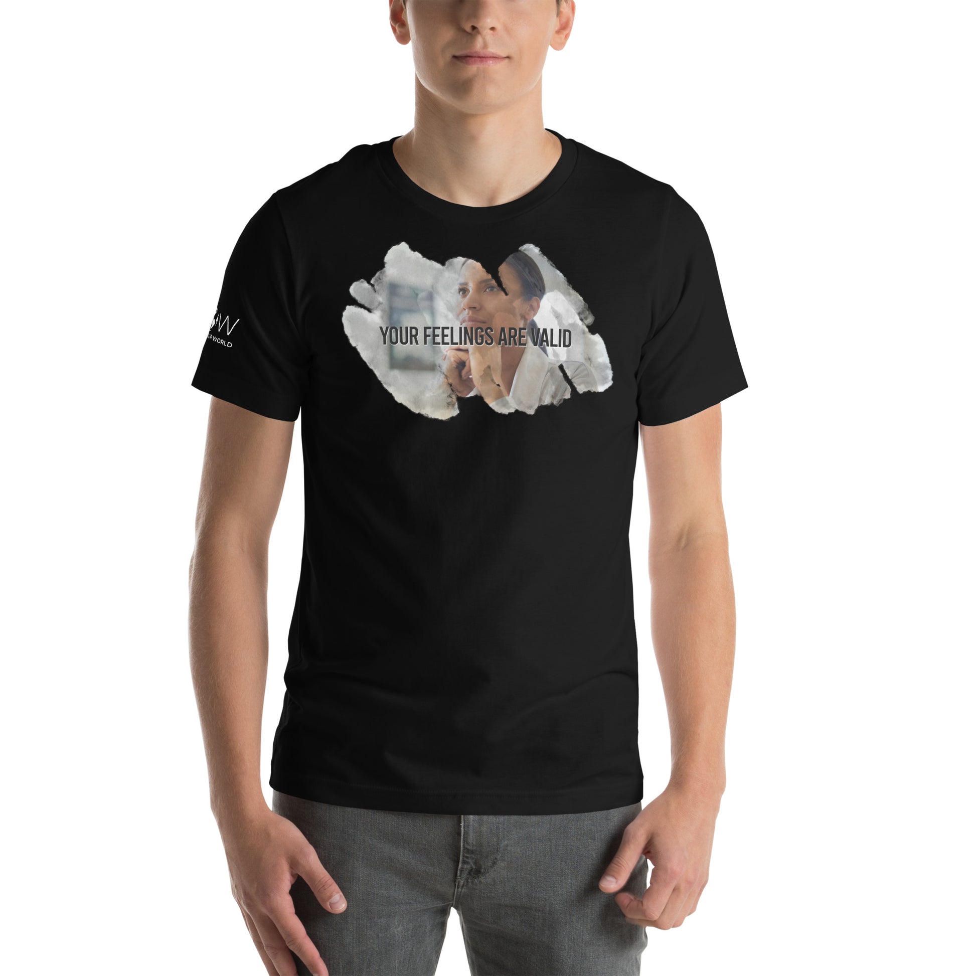 Your Feelings Are Valid - Empowerment Edition Black Motivational Men's T-Shirt