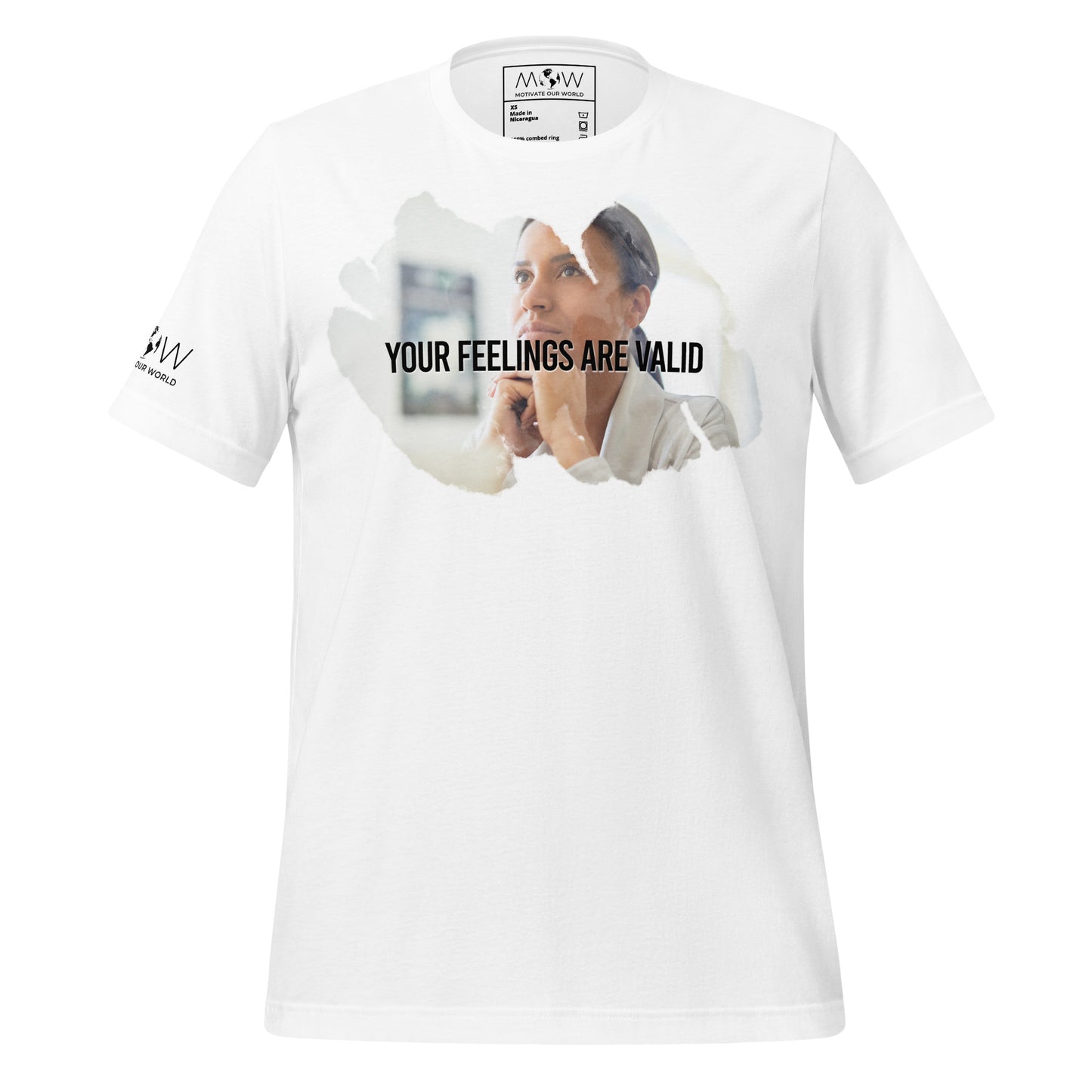 Your Feelings Are Valid - Empowerment Edition White Motivational Men's T-Shirt