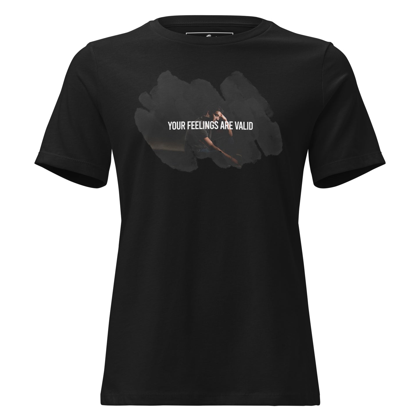 Your Feelings Are Valid - Reflection Edition Black Motivational Women’s T-Shirt