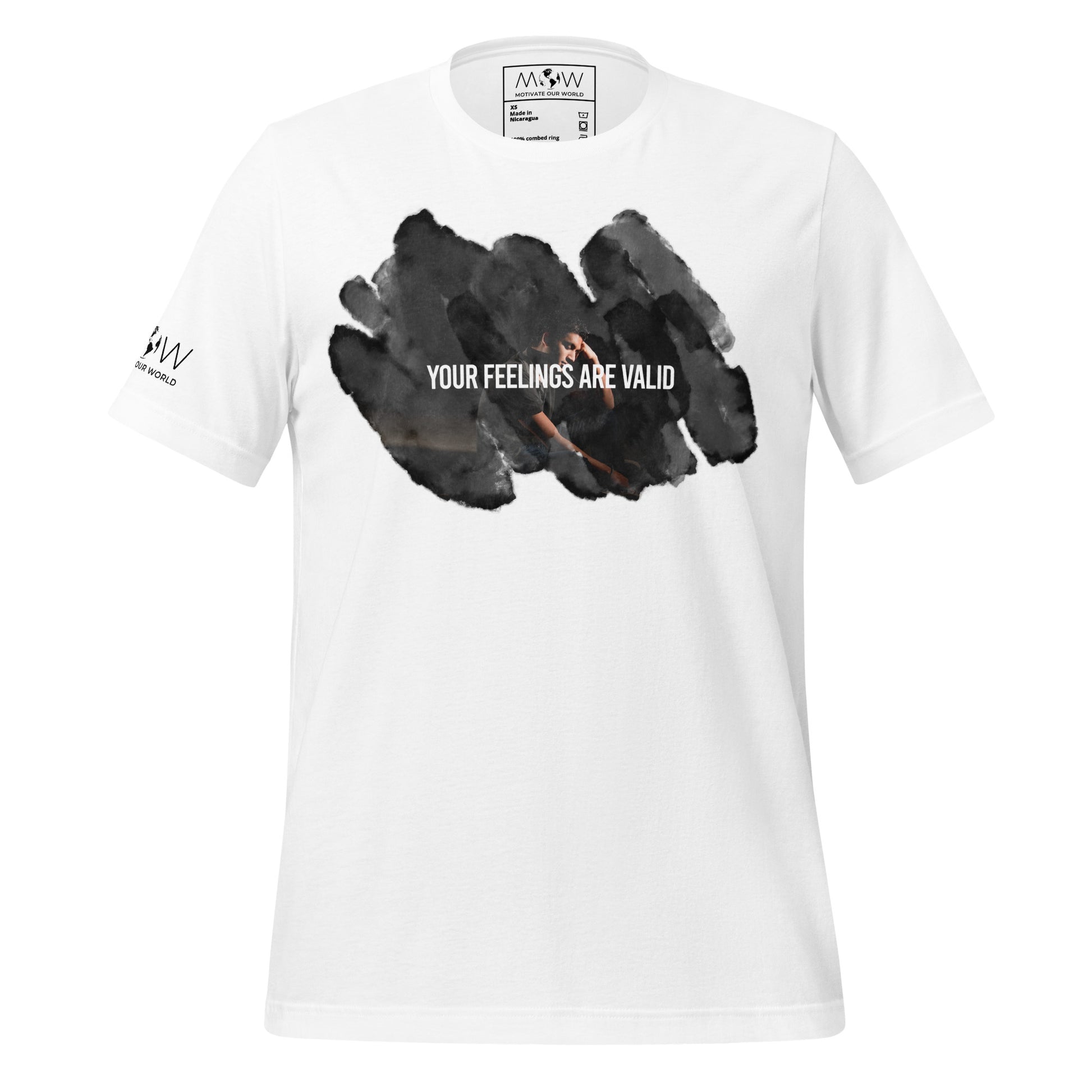 Your Feelings Are Valid - Reflection Edition White Motivational Men's T-Shirt