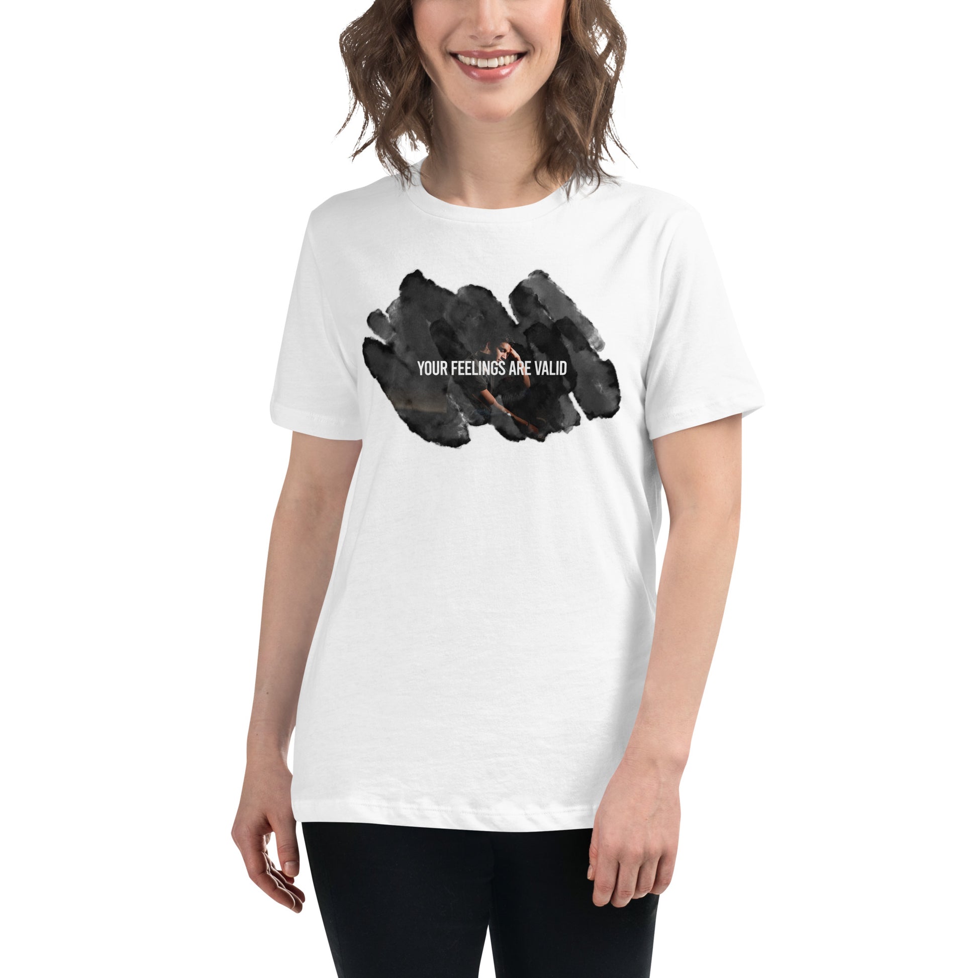 Your Feelings Are Valid - Reflection Edition White Motivational Women’s T-Shirt Lifestyle