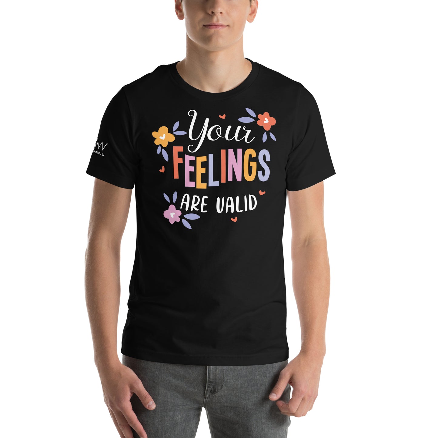 Your Feelings Are Valid Black Motivational Men's T-Shirt Lifestyle