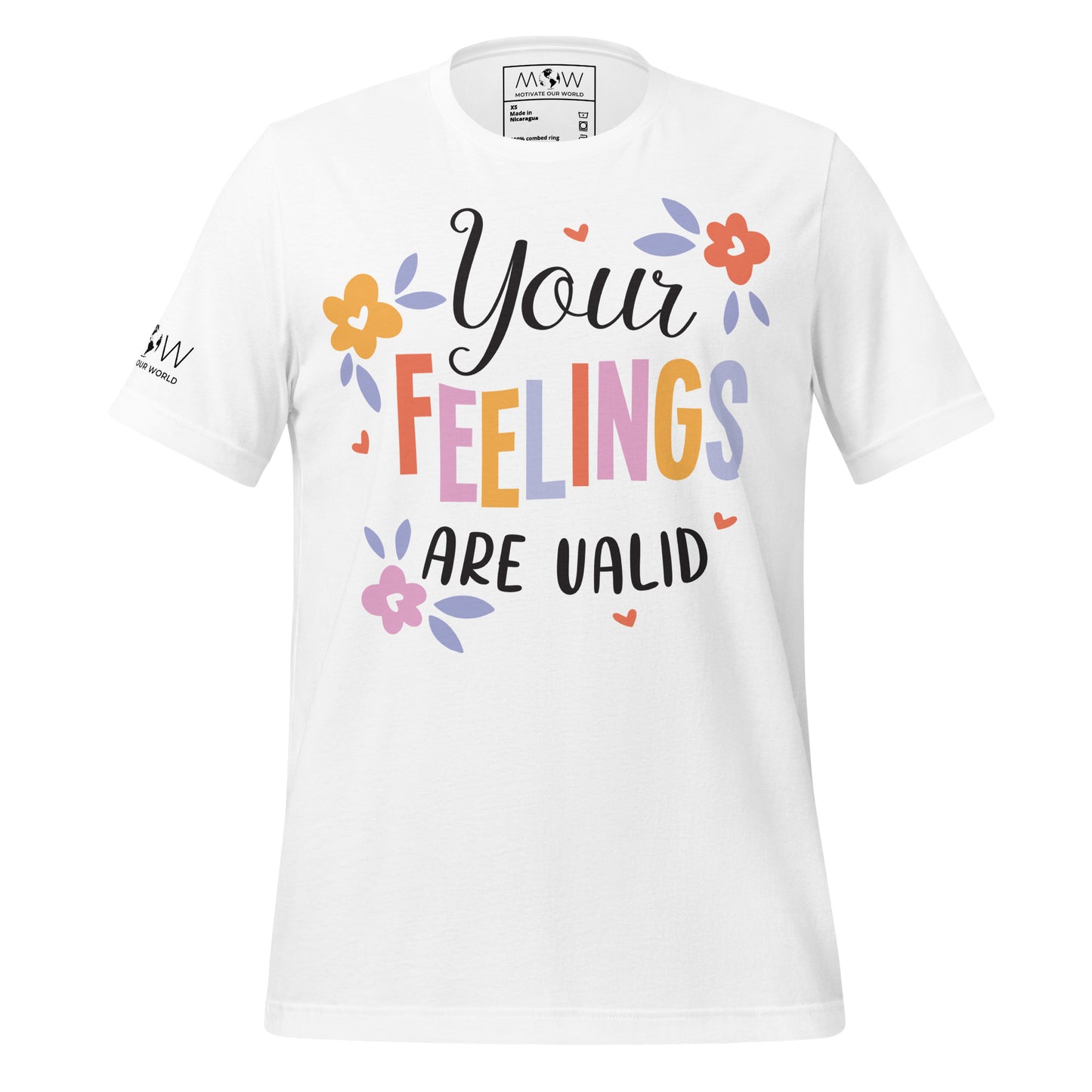 Your Feelings Are Valid White Motivational Men's T-Shirt